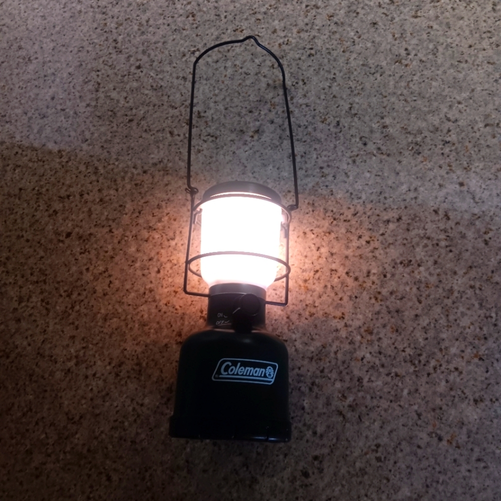 Vintage Coleman Black and White Camping Lantern